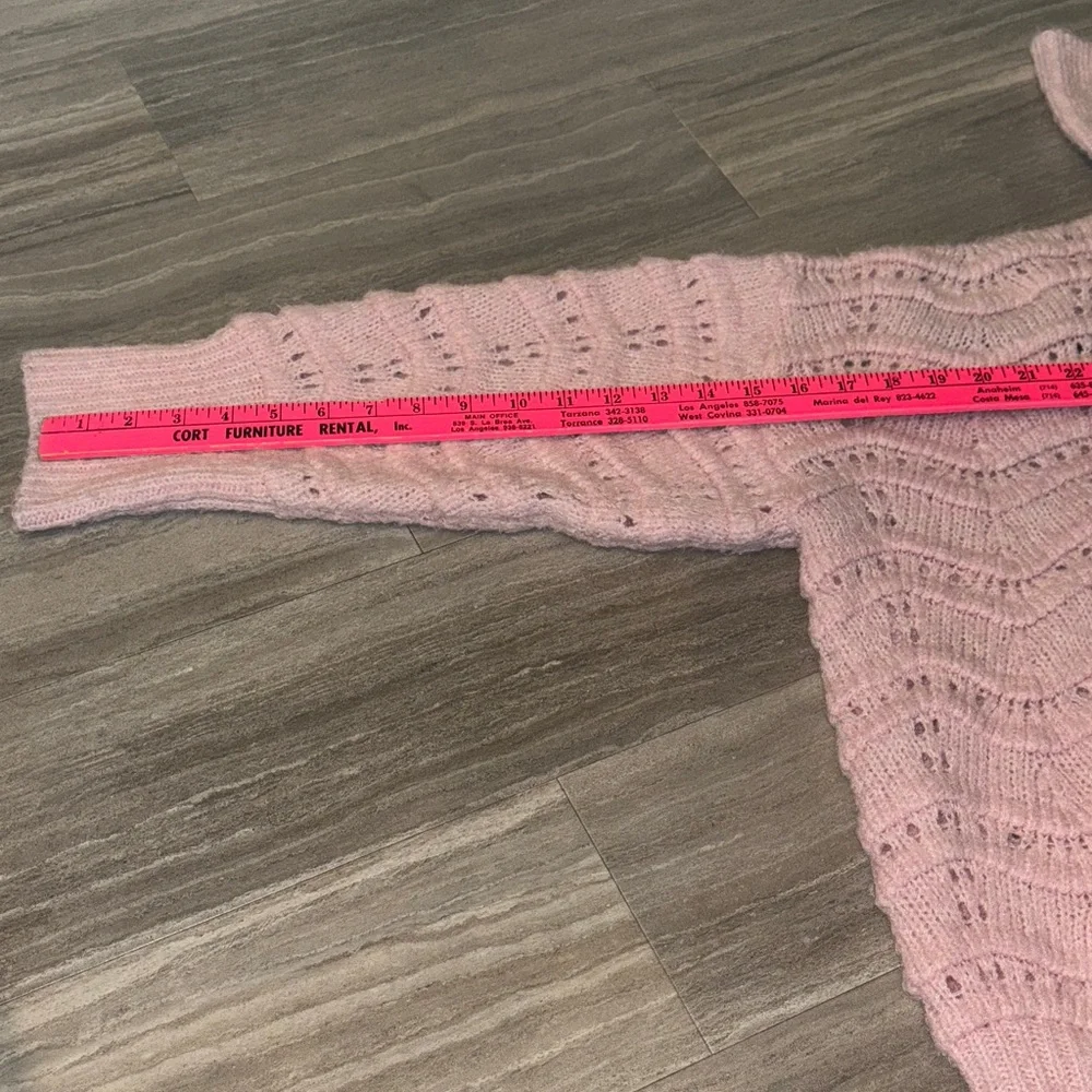 FRNCH Oversized Soft Pink Turtleneck Sweater